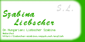 szabina liebscher business card